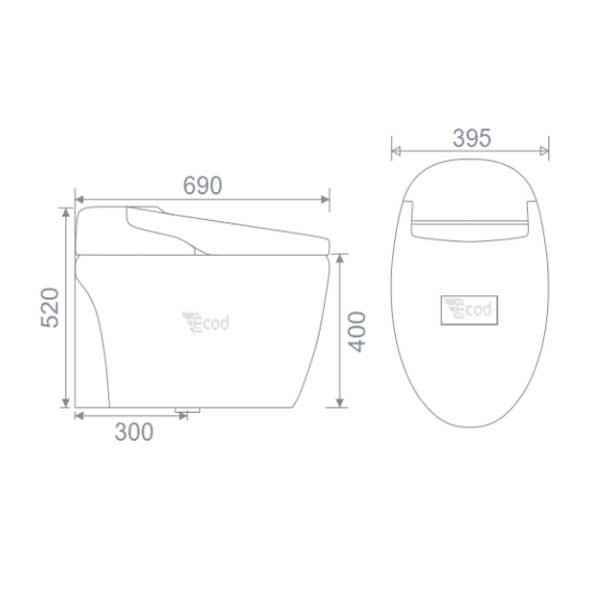 Bàn cầu điện tử EBS589