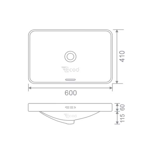 Chậu bán âm ECD122