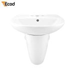 Chậu treo tường chân lửng ECD124 - 3 Lỗ