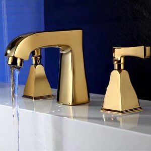 Vòi chậu Lavabo Swass SV-137Y ( 3 chân,vàng bóng)