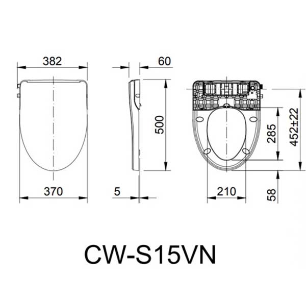 Nắp Bồn Cầu Rửa Cơ INAX CW-S15VN 2 Chế Độ 5 Nắp Bồn Cầu Rửa Cơ INAX CW-S15VN 2 Chế Độ