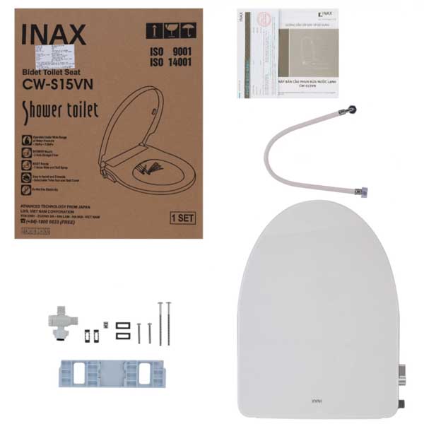 Nắp Bồn Cầu Rửa Cơ INAX CW-S15VN 2 Chế Độ
