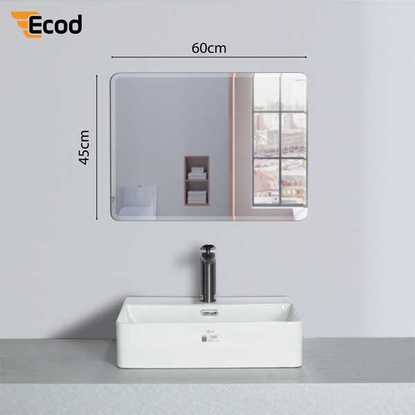 Gương chữ nhật45x60 cm bo góc vát cạnh - EGT4560
