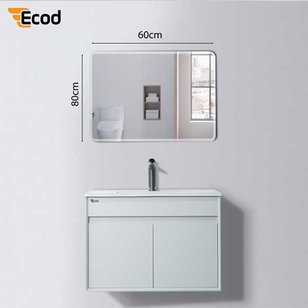 Gương chữ nhật 60x80 cm bo góc vát cạnh - EGT6080
