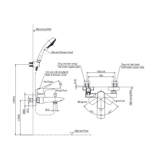Sen tắm nóng lạnh ES023/127