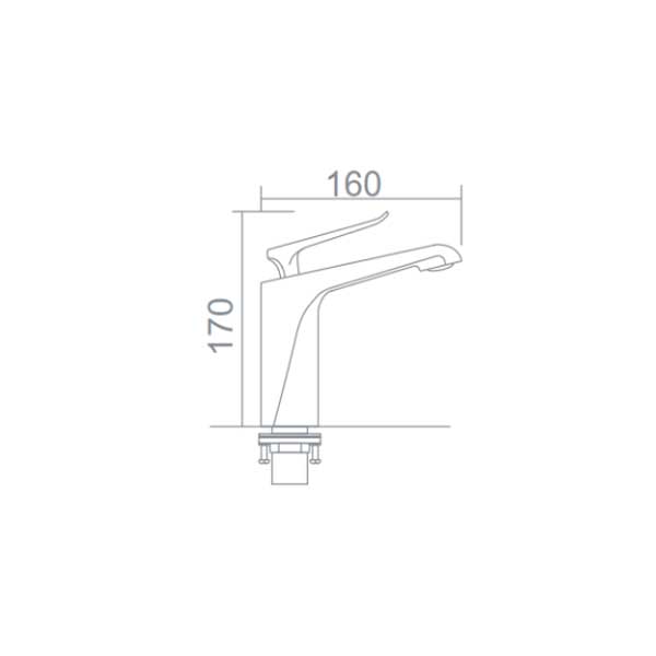 Vòi chậu nóng lạnh Ecod/EV2072 - MẦU ĐEN 2 Vòi chậu nóng lạnh EV2072 - MẦU ĐEN