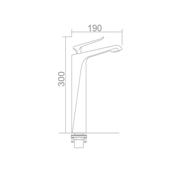 Vòi chậu nóng lạnh Ecod/EV2074 - Mầu đen 2 Vòi chậu nóng lạnh EV2074 - Mầu đen