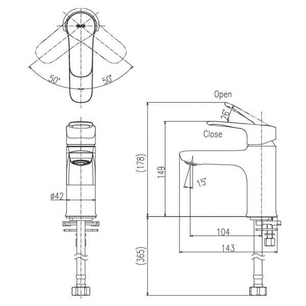 Vòi Chậu Rửa Lạnh Inax LFV-22S 2 Vòi Chậu Rửa Lạnh Inax LFV-22S