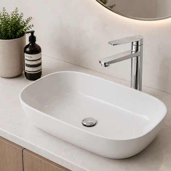 Vòi lavabo nóng lạnh dùng cho chậu đặt bàn AMY AM 3004 2 Vòi lavabo nóng lạnh dùng cho chậu đặt bàn AMY AM 3004