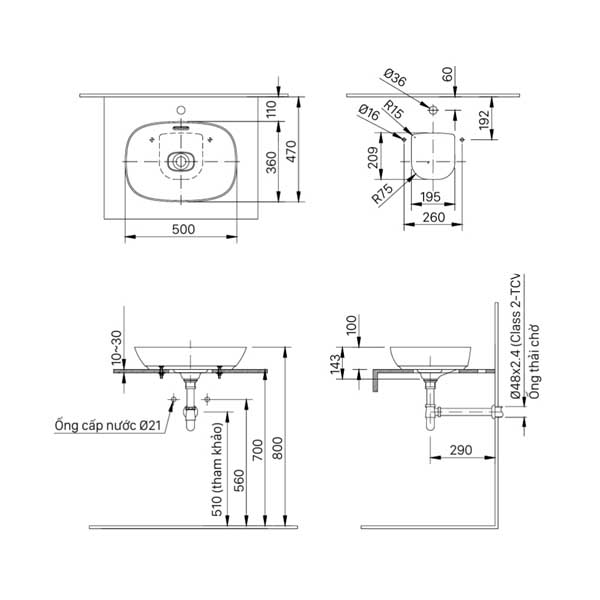 Chậu Rửa Lavabo Inax AL-622V Đặt Bàn