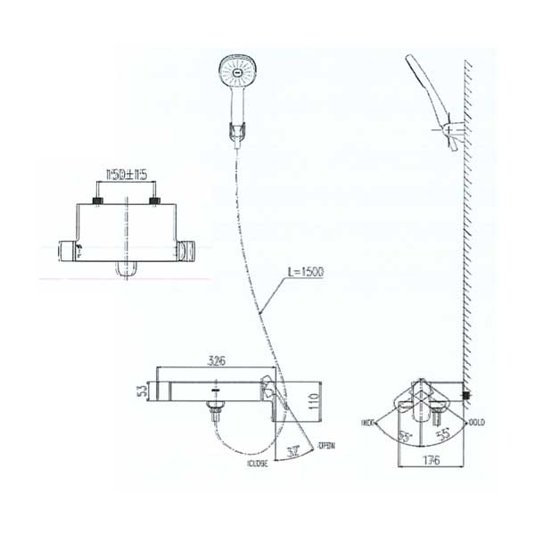 Sen tắm nóng lạnh INAX BFV-633S