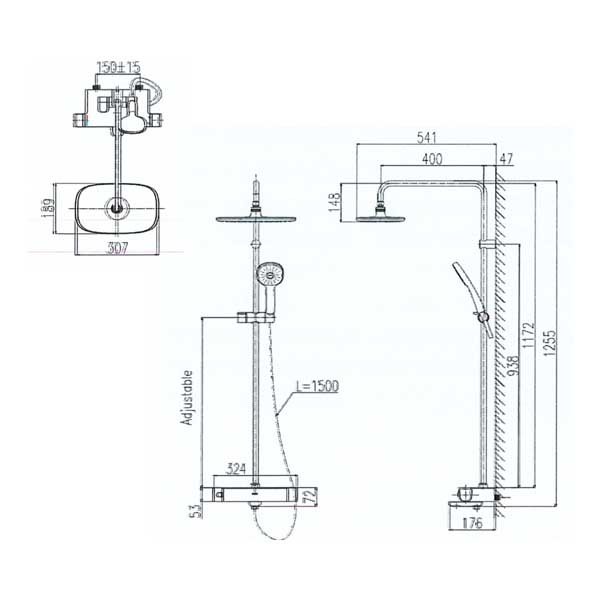 Sen tắm cây nhiệt độ INAX BFV-639T 