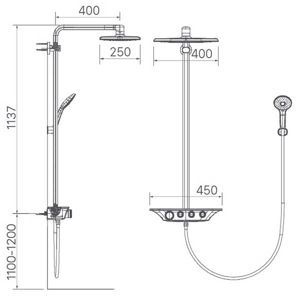 Sen cây tắm nhiệt độ Inax BFV-655T-SPA 12 Sen cây tắm nhiệt độ Inax BFV-655T-SPA