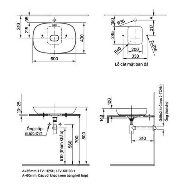 Chậu Rửa Lavabo Inax AL-682V Đặt Bàn 4 Chậu Rửa Lavabo Inax AL-682V Đặt Bàn
