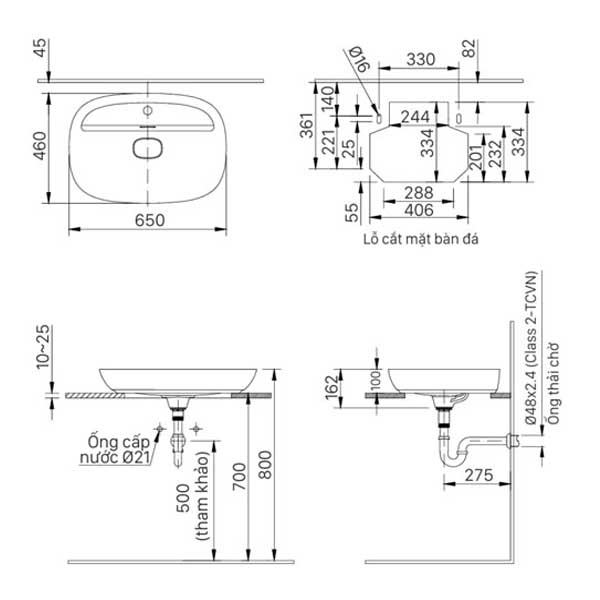 Chậu Rửa Lavabo Inax AL-692V Đặt Bàn
