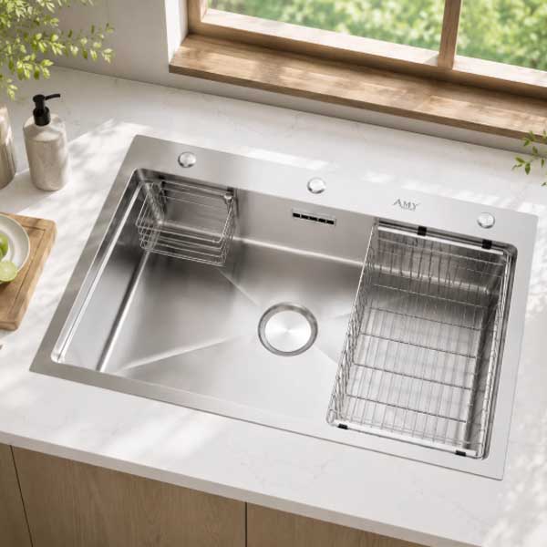  Chậu rửa Inox 1 hố đại AMY - AM 8270B