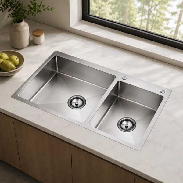 Chậu rửa bát thủ công cao cấp AMY AM8282N 2 Chậu rửa bát thủ công cao cấp AMY AM8282N