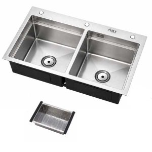 Chậu rửa bát thủ công cao cấp AMY AM 8585