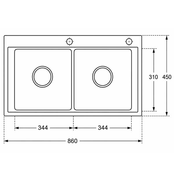 Chậu rửa bát thủ công cao cấp AMY AM 8585 3 Chậu rửa bát thủ công cao cấp AMY AM 8585