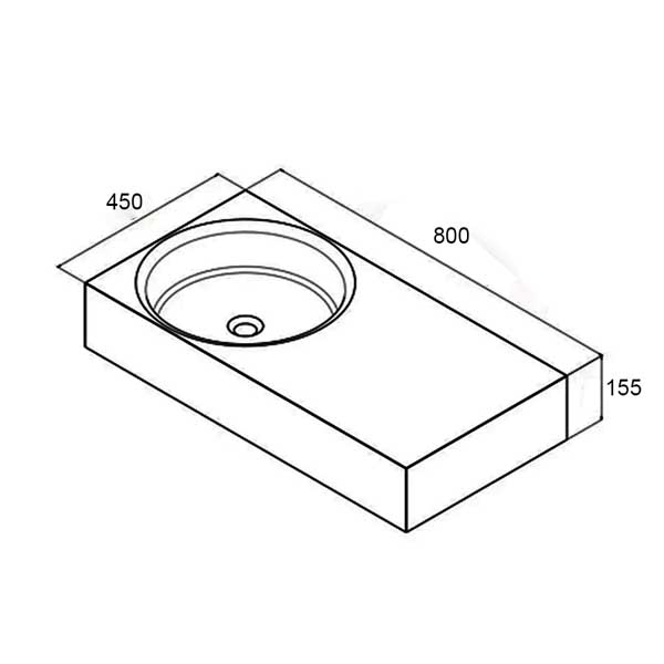 Chậu bàn đá Solid surface Ecod-PYS9019