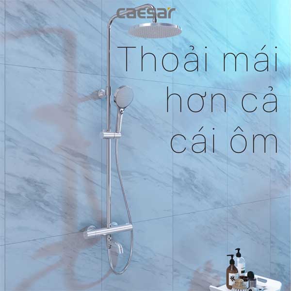 Bộ Sen Cây Tắm Nhiệt Độ CAESAR S1038S