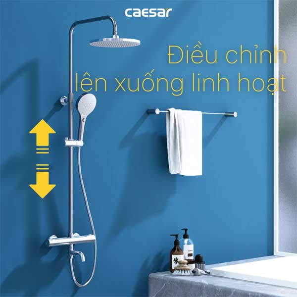 Bộ Sen Cây Tắm Nhiệt Độ CAESAR S1038S