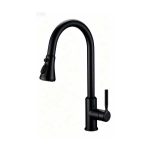 Vòi bếp nóng lạnh rút dây màu Niken Đen CLASSIC KNN1368