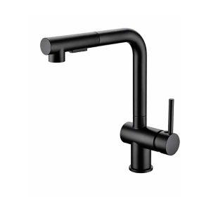 Vòi bếp nóng lạnh rút dây màu Niken Đen CLASSIC KNN1388