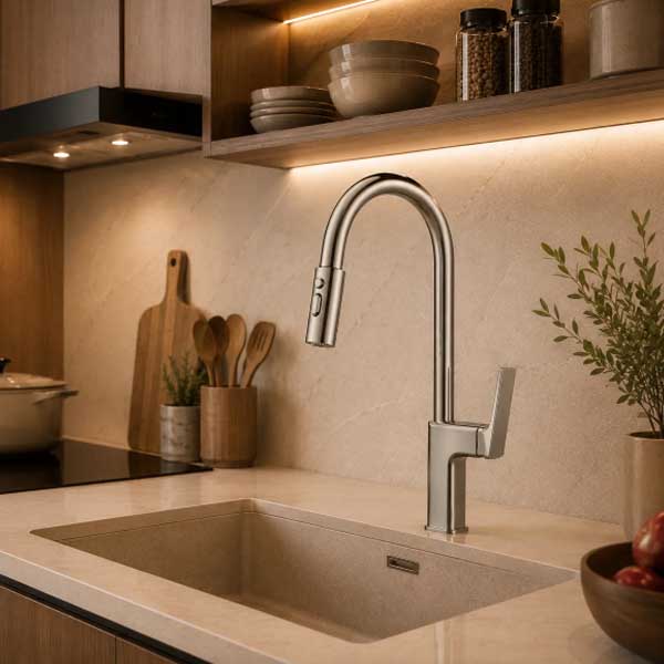 Vòi bếp nóng lạnh rút dây CLASSIC KNT 3120 2 Vòi bếp nóng lạnh rút dây CLASSIC KNT 3120