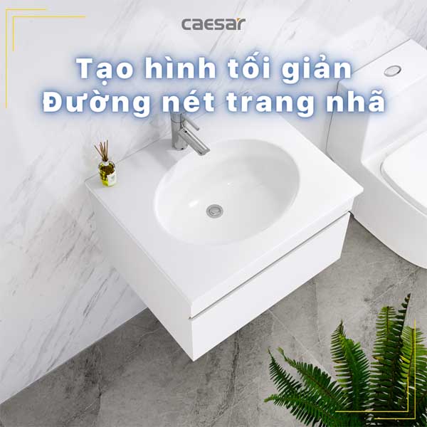 Chậu Rửa Lavabo Treo Tường - Đặt Bàn CAESAR LF5024 