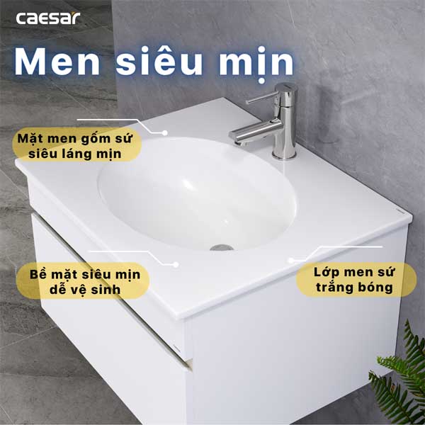 Chậu Rửa Lavabo Treo Tường - Đặt Bàn CAESAR LF5024 