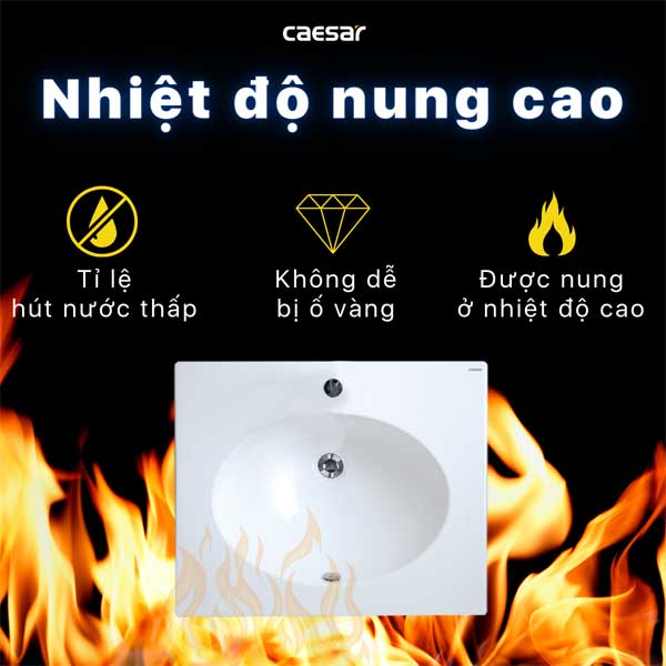 Chậu Rửa Lavabo Treo Tường - Đặt Bàn CAESAR LF5024 