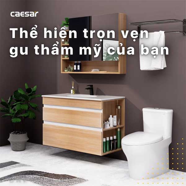 Bộ Tủ Chậu Lavabo Caesar LF5028 + EH15028DDRW7V