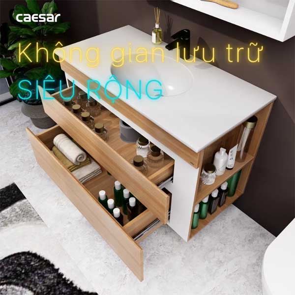 Bộ Tủ Chậu Lavabo Caesar LF5028 + EH15028DDRW7V