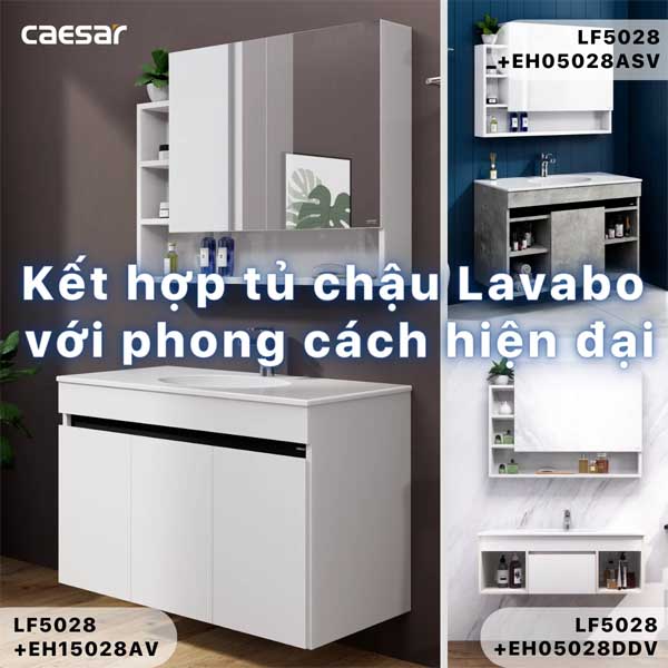 Chậu Rửa Lavabo Treo Tường ,Đặt Bàn CAESAR LF5028