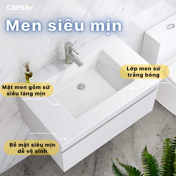 Chậu Rửa Lavabo Treo Tường , Đặt Bàn CAESAR LF5032