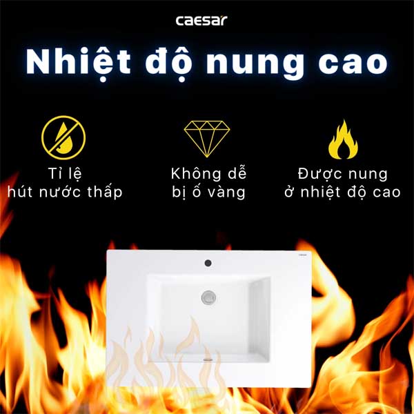 Chậu Rửa Lavabo Treo Tường , Đặt Bàn CAESAR LF5032