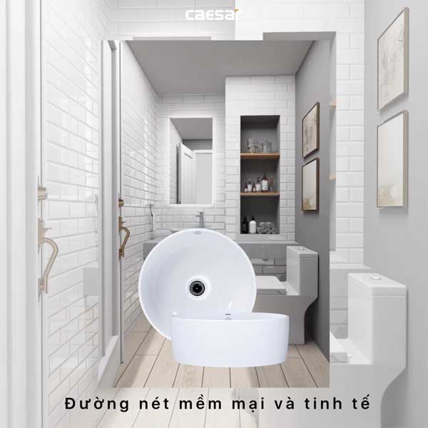 Chậu Rửa Mặt Lavabo đặt bàn tròn Caesar L5225