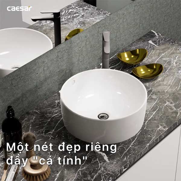 Chậu Rửa Mặt Lavabo đặt bàn tròn Caesar L5225