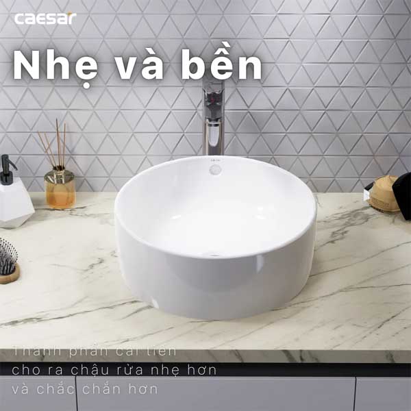 Chậu Rửa Mặt Lavabo đặt bàn tròn Caesar L5225