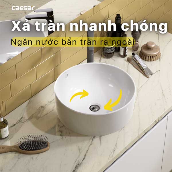 Chậu Rửa Mặt Lavabo đặt bàn tròn Caesar L5225