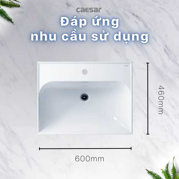 Chậu Rửa Mặt Lavabo Dương Vành CAESAR LF5356