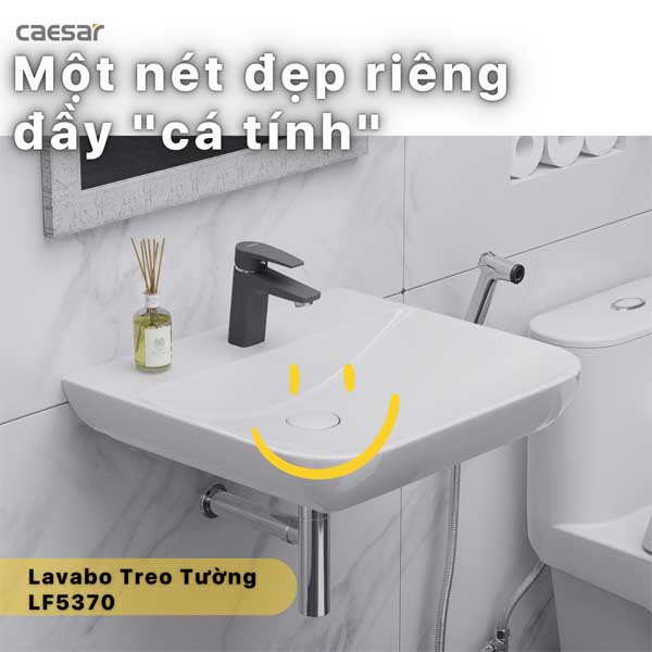 Chậu Rửa Lavabo Treo Tường - Đặt Bàn Caesar LF5370