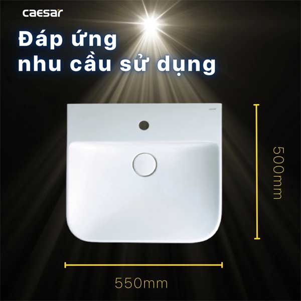 Chậu Rửa Lavabo Treo Tường - Đặt Bàn Caesar LF5370