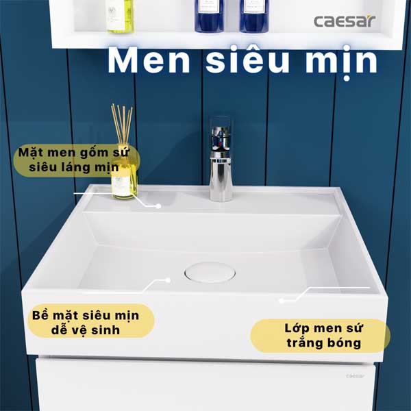 Chậu Rửa Lavabo Treo Tường - Đặt Bàn CAESAR LF5380
