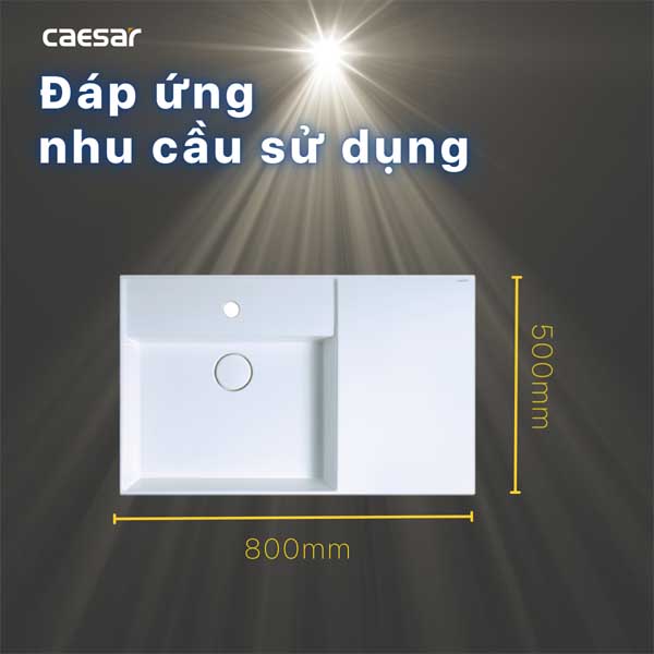 Chậu Rửa Lavabo Treo Tường - Đặt Bàn CAESAR LF5382