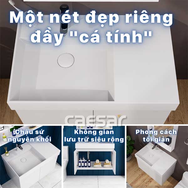 Chậu Rửa Lavabo Treo Tường - Đặt Bàn CAESAR LF5382 8 Chậu Rửa Lavabo Treo Tường - Đặt Bàn CAESAR LF5382