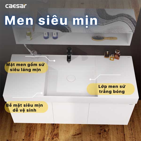 Chậu Rửa Lavabo Treo Tường - Đặt Bàn CAESAR LF5388