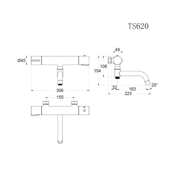 Sen Tắm Nhiệt Độ Caesar TS620