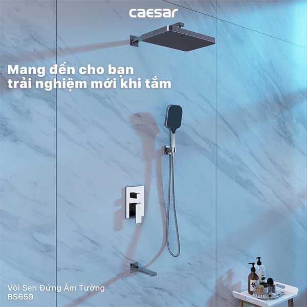 Sen Tắm Âm Tường Nóng Lạnh 3 Chế Độ CAESAR BS659